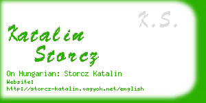 katalin storcz business card